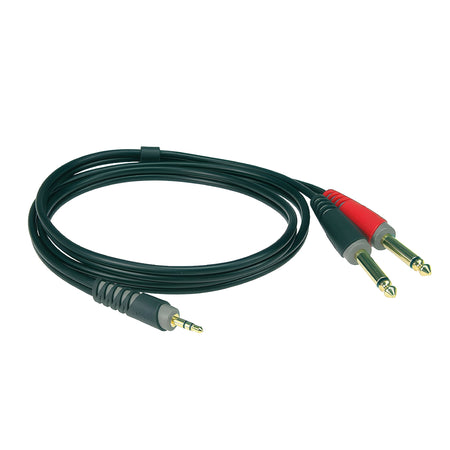 Klotz Cables AY5 - 0300 - Cable de conexión. Mini Jack Stereo - 2x Jack mono. 3m - Tempo Shop