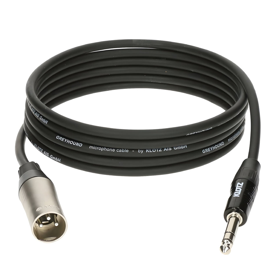 Klotz Cables GRG1MP10.0 - Cable de micrófono balanceado. XLR macho de 3 puntos - Jack Stereo. 10m - Tempo Shop