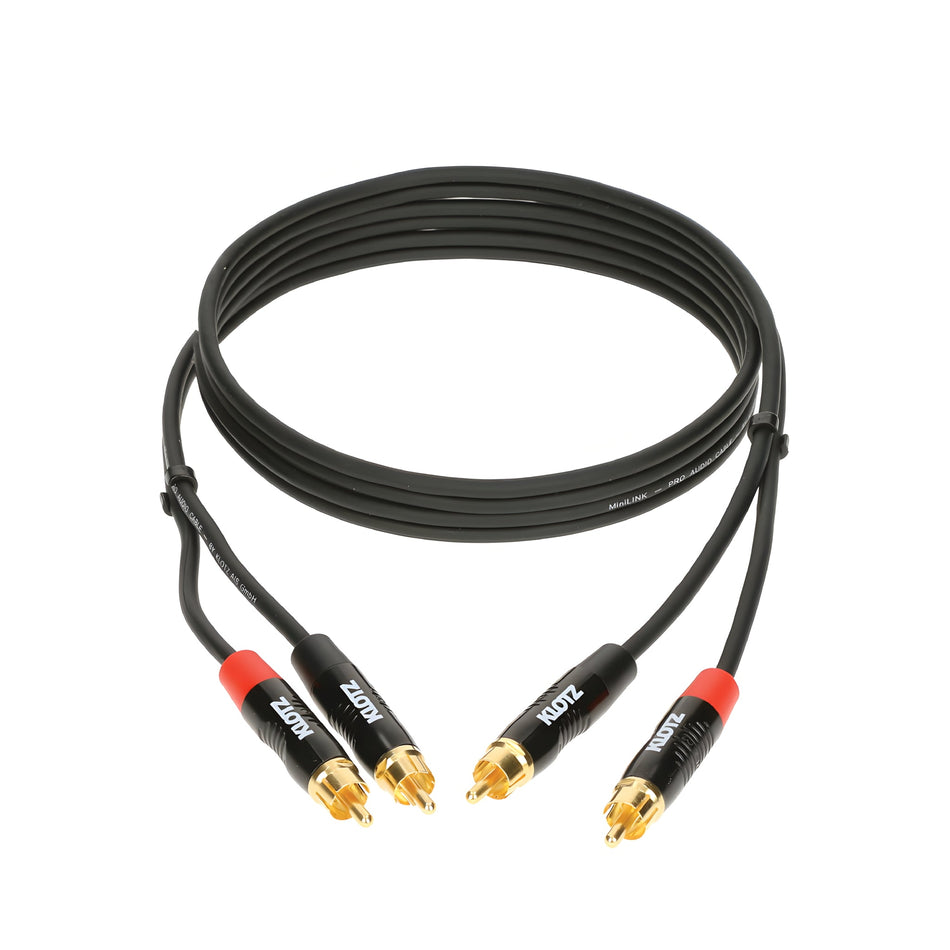 Klotz Cables KT - CC150 - Cable de sonido. 2x RCA dorado - 2x RCA. 1,5m - Tempo Shop