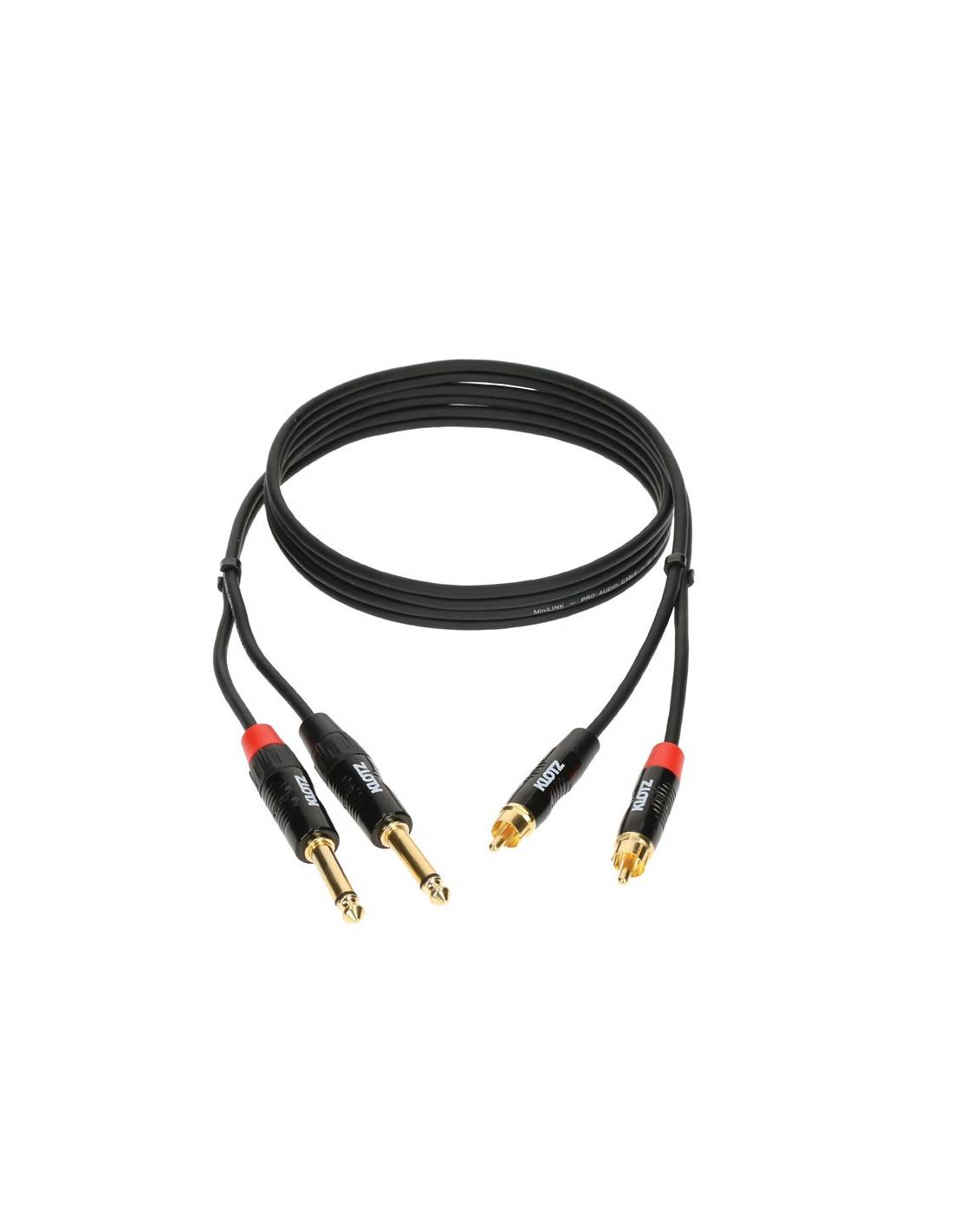 Klotz Cables KT - CJ090 - Cable de sonido 2x Jack Mono - 2x RCA. 0,9m - Tempo Shop