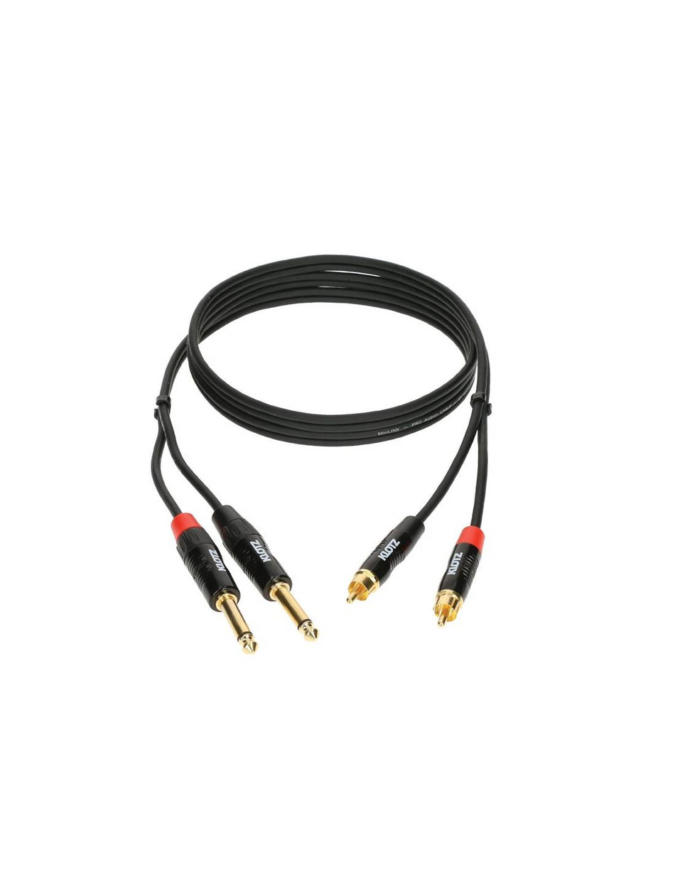 Klotz Cables KT - CJ090 - Cable de sonido 2x Jack Mono - 2x RCA. 0,9m - Tempo Shop