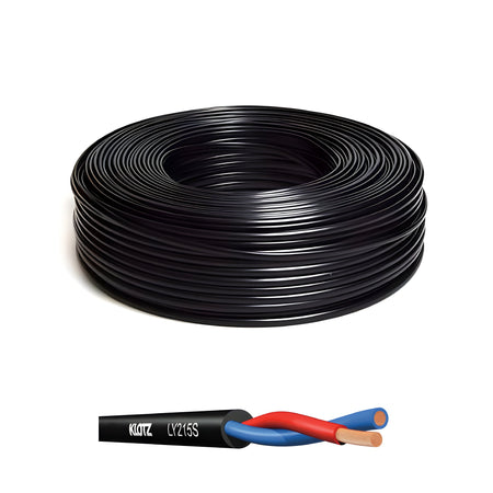 Klotz Cables LY215S.100 - Cable de PVC con conductor de cobre desnudo, trenzado. Densidad 30gr/m. 7mm de diámetro. 100m - Tempo Shop