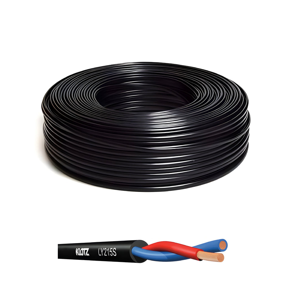 Klotz Cables LY215S.100 - Cable de PVC con conductor de cobre desnudo, trenzado. Densidad 30gr/m. 7mm de diámetro. 100m - Tempo Shop