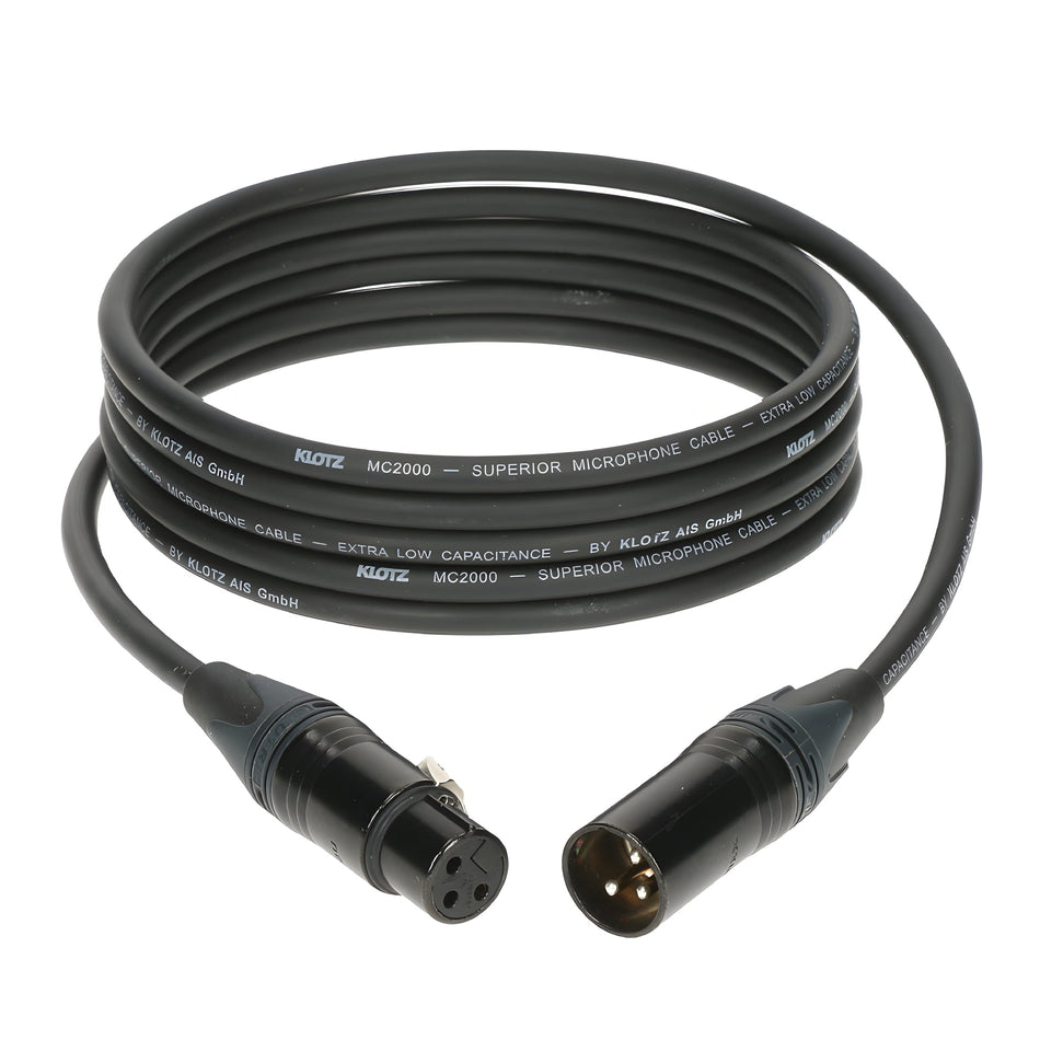 Klotz Cables M2FM1 - 0300 - Cable de micrófono. XLR macho Neutrik - XLR hembra Neutrik. 3m - Tempo Shop