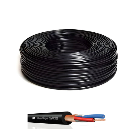 Klotz Cables MC2000SW.100 - Cable de micrófono profesional high - flex de PVC con conductor de cobre desnudo. Densidad 50gr/m. 6,5 mm de diámetro. 100m - Tempo Shop