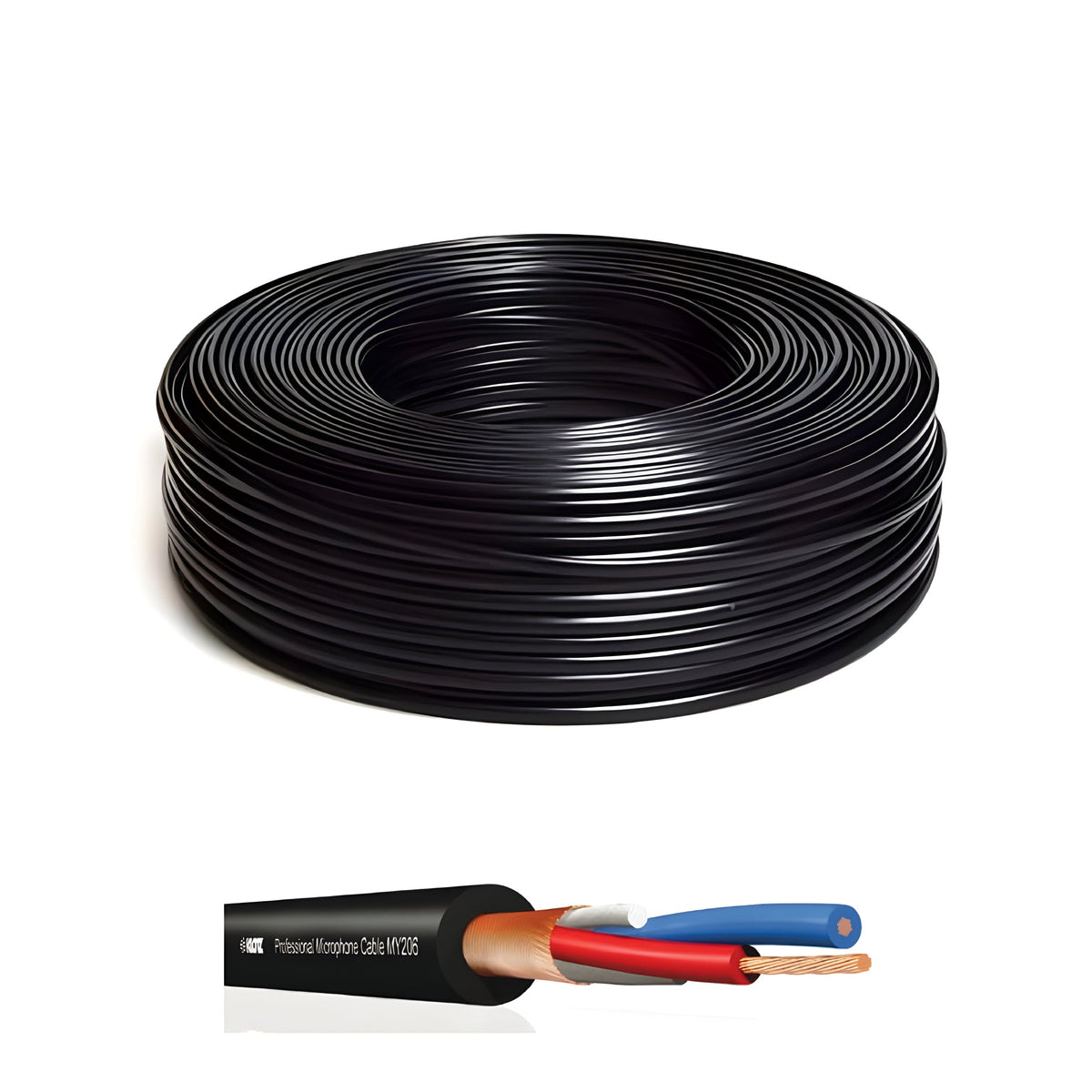 Klotz Cables MY206SW.100 - Cable de micrófono high - flex de PVC con conductor de cobre desnudo. Densidad 45gr/m. 6,15 mm de diámetro. 100m - Tempo Shop