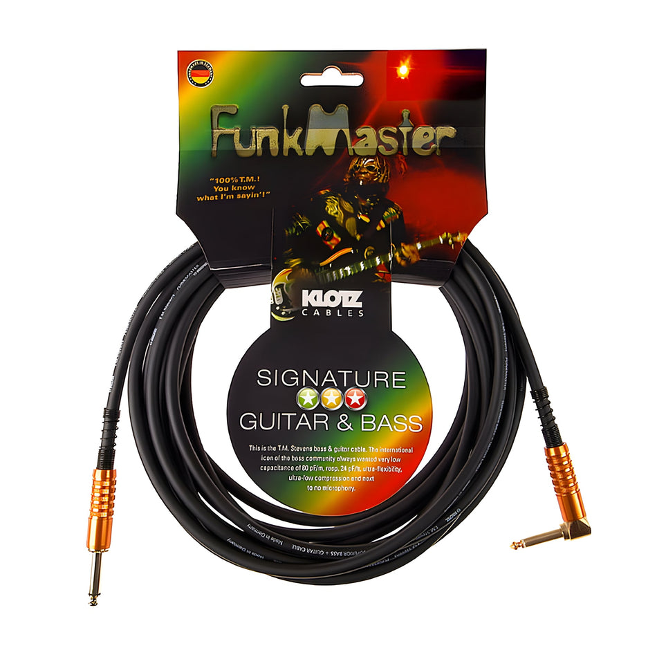 Klotz Cables TM - R0300 - Cable de instrumento para bajo. Jack mono acodado - Jack mono. 3m - Tempo Shop