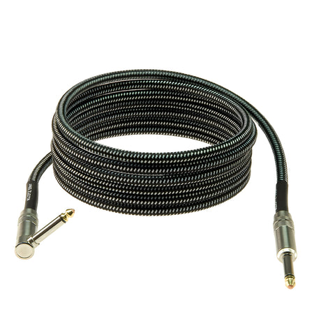 Klotz Cables VINA450 - Cable de instrumento. Cubierta textil negro/blanco. Jack mono - Jack mono. 4,5m - Tempo Shop