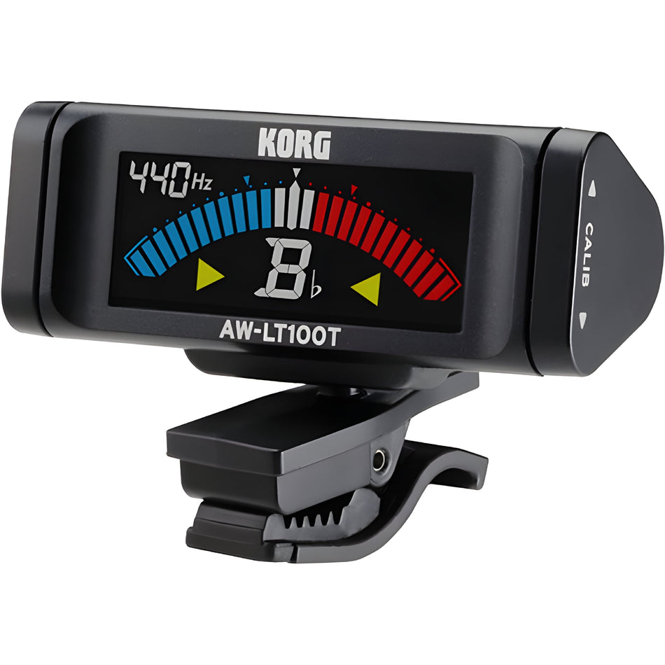 KORG AW - LT100T (VIENTO) - Afinador de pinza con clip pequeño optimizado para trompeta y trombón - Tempo Shop