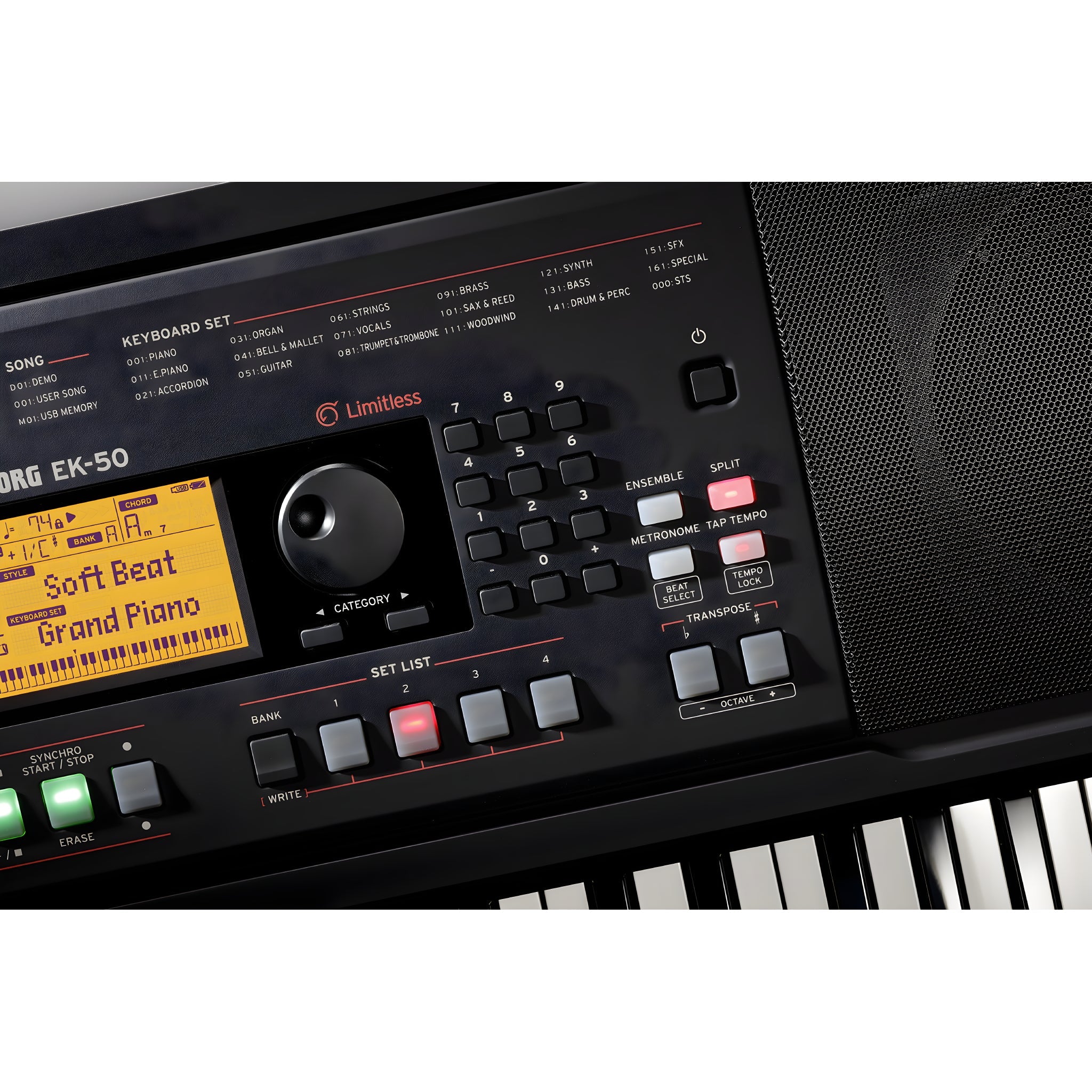 KORG EK - 50 L - Teclado de tecla completa portátil - Tempo Shop