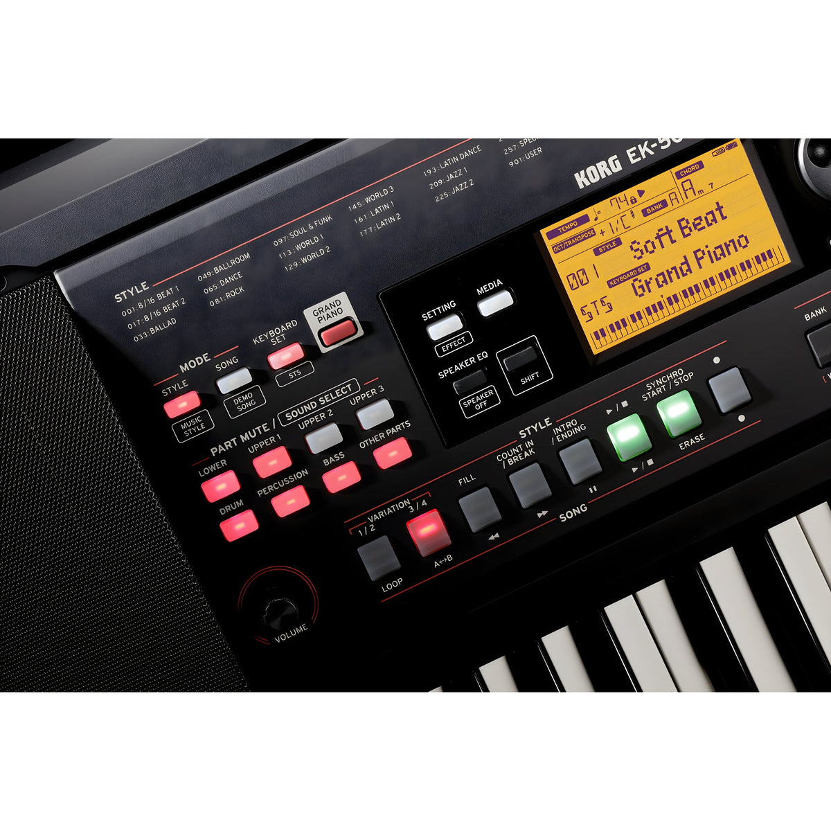 KORG EK - 50 L - Teclado de tecla completa portátil - Tempo Shop