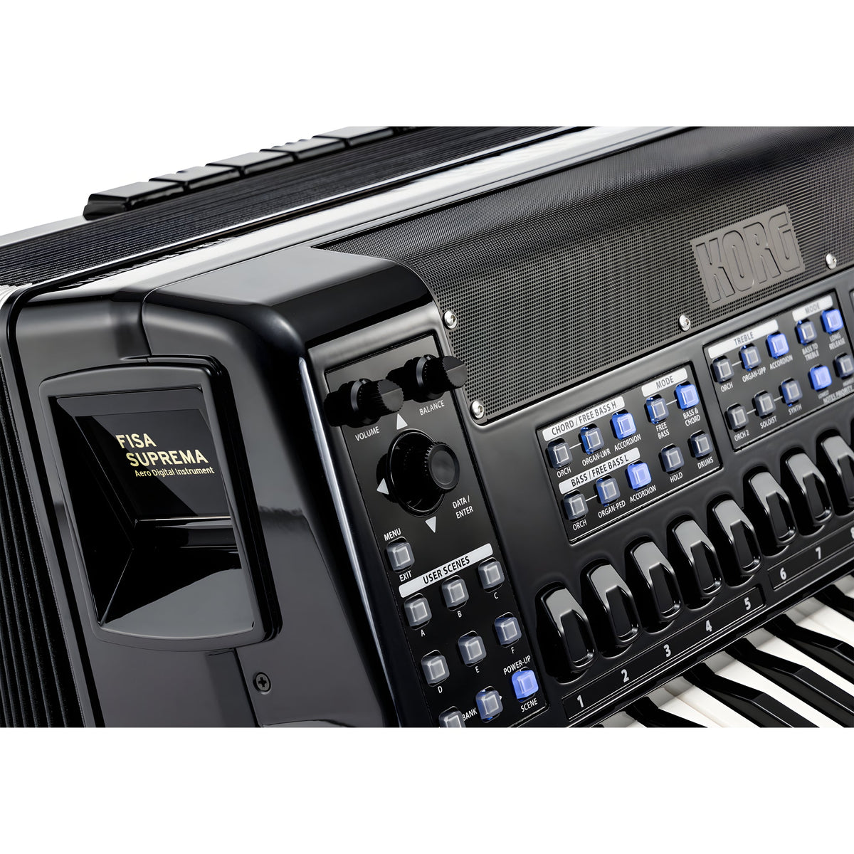KORG FISA SUPREMA, PIANO, METALLIC BLACK - Acordeón digital - Tempo Shop