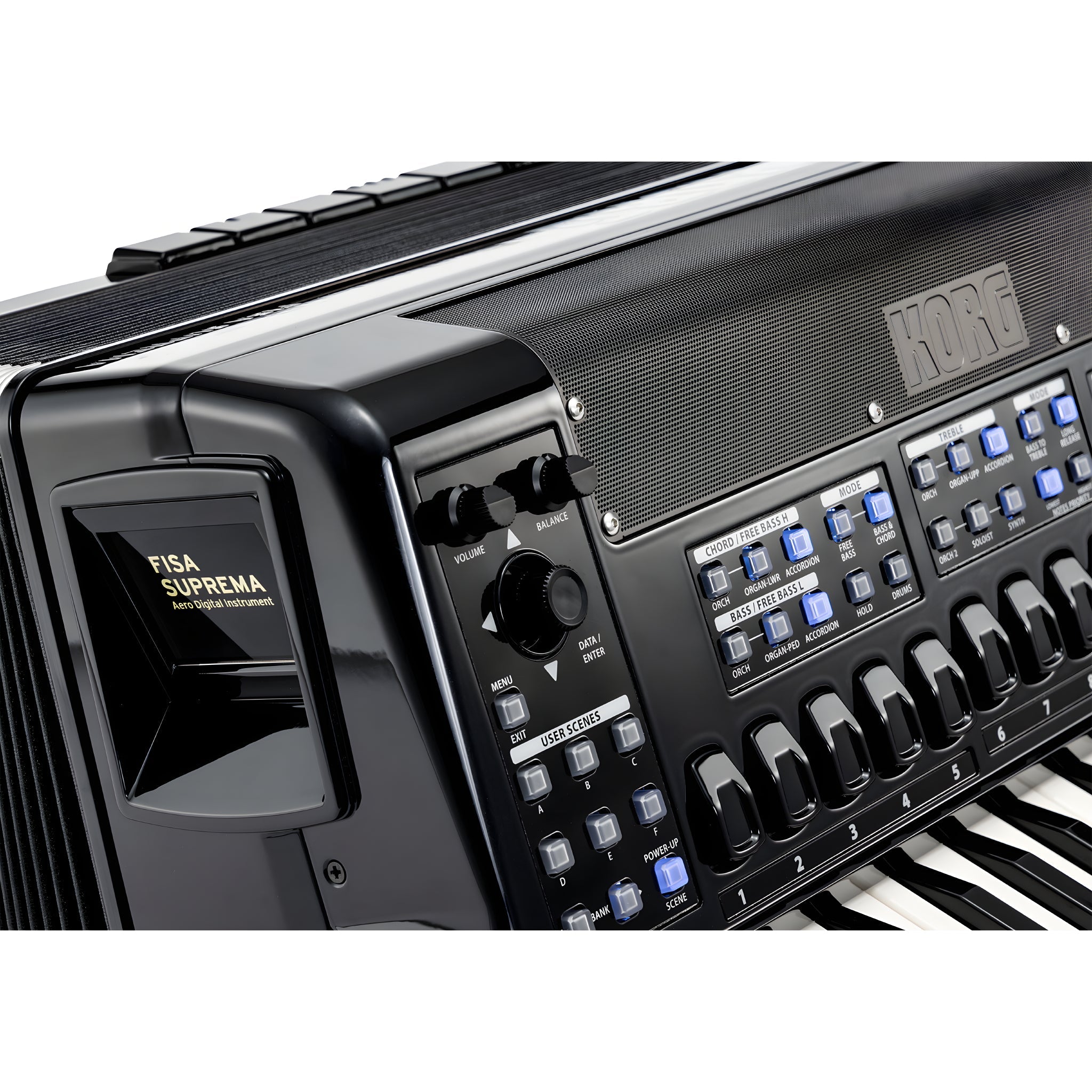 KORG FISA SUPREMA, PIANO, METALLIC BLACK - Acordeón digital - Tempo Shop