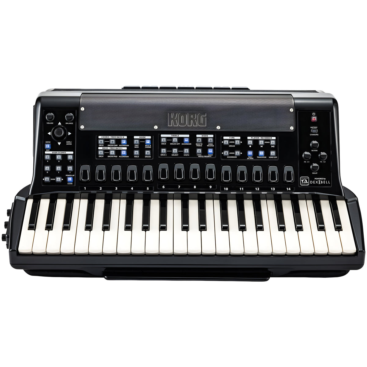 KORG FISA SUPREMA, PIANO, METALLIC BLACK - Acordeón digital - Tempo Shop