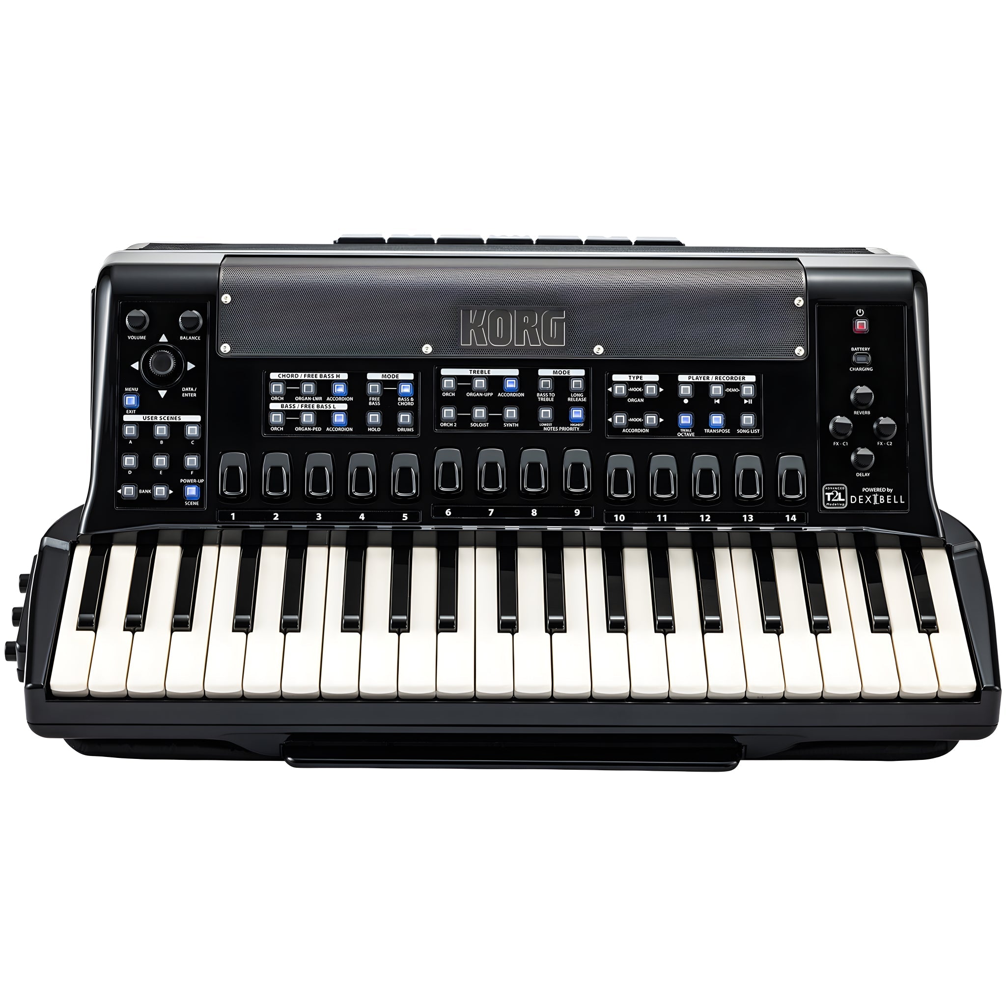 KORG FISA SUPREMA, PIANO, METALLIC BLACK - Acordeón digital - Tempo Shop