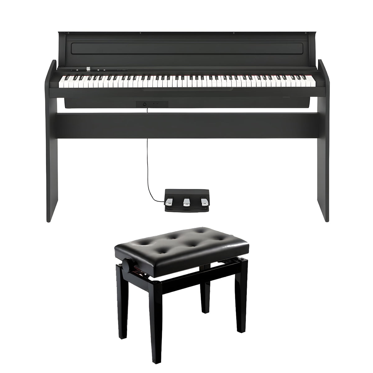 KORG LP - 180 BK KIT BANQUETA BGM - Kit piano digital con 88 teclas. Negro - Tempo Shop