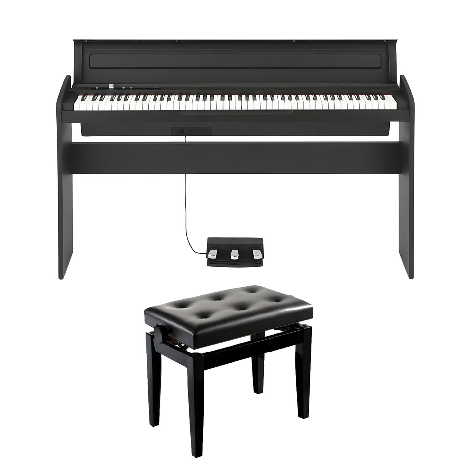 KORG LP - 180 BK KIT BANQUETA BGM - Kit piano digital con 88 teclas. Negro - Tempo Shop