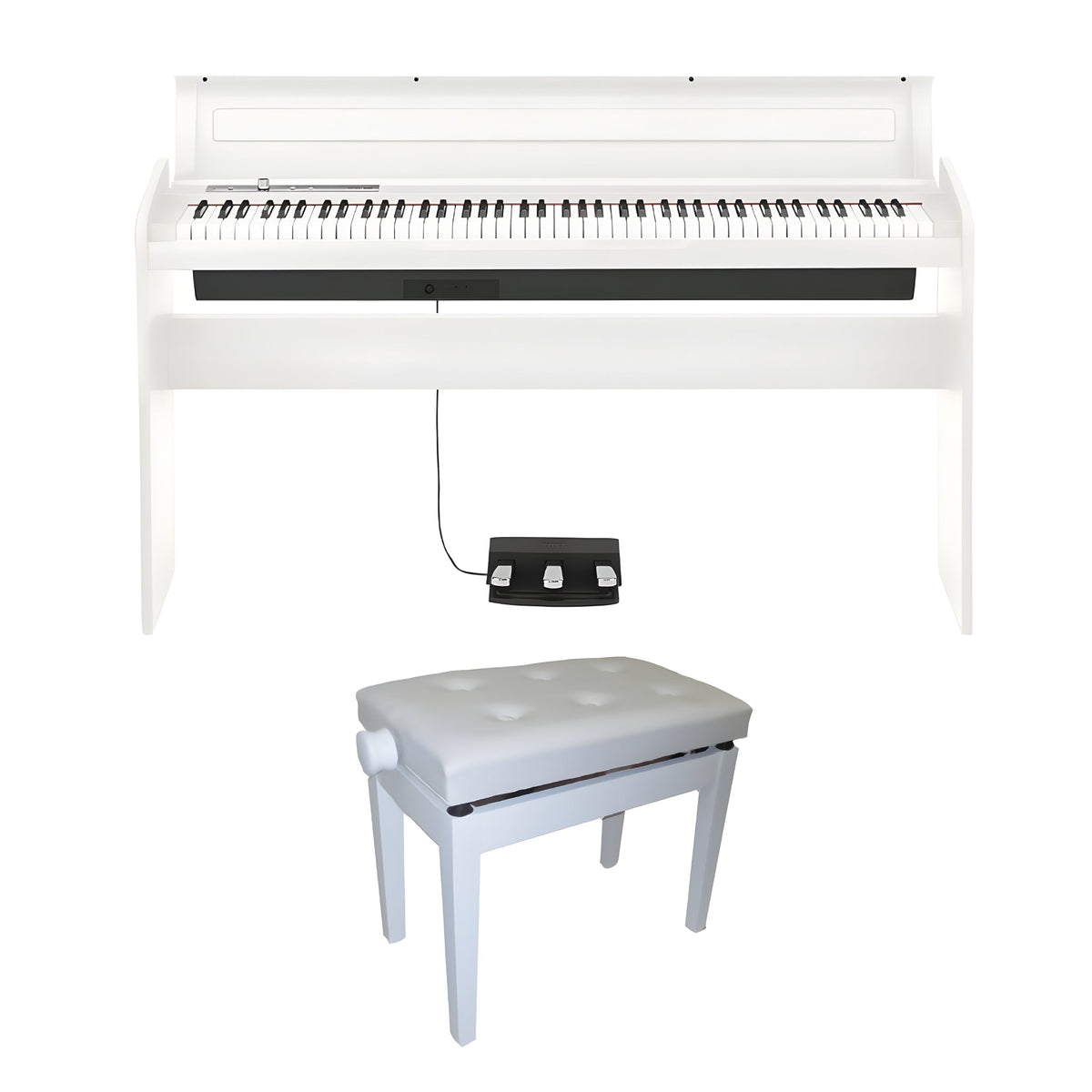 KORG LP - 180WH KIT BANQUETA BGM - Kit piano digital con 88 teclas. Blanco - Tempo Shop