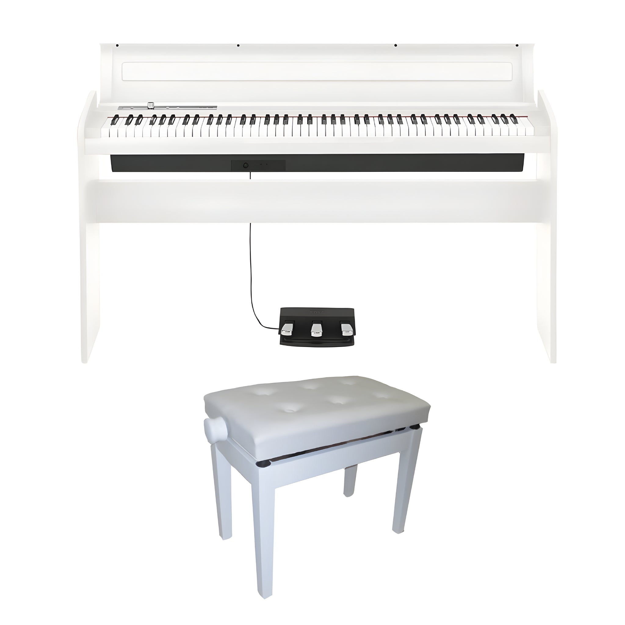 KORG LP - 180WH KIT BANQUETA BGM - Kit piano digital con 88 teclas. Blanco - Tempo Shop