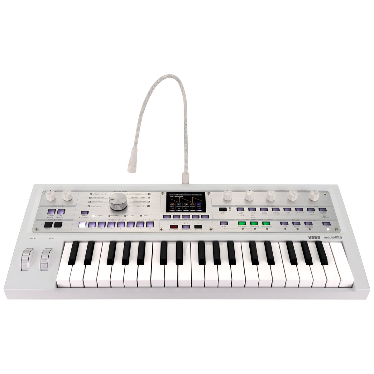 KORG microKORG 2 WH LTD - Teclado sintetizador profesional de modelado analógico de 37 teclas. Blanco - Tempo Shop