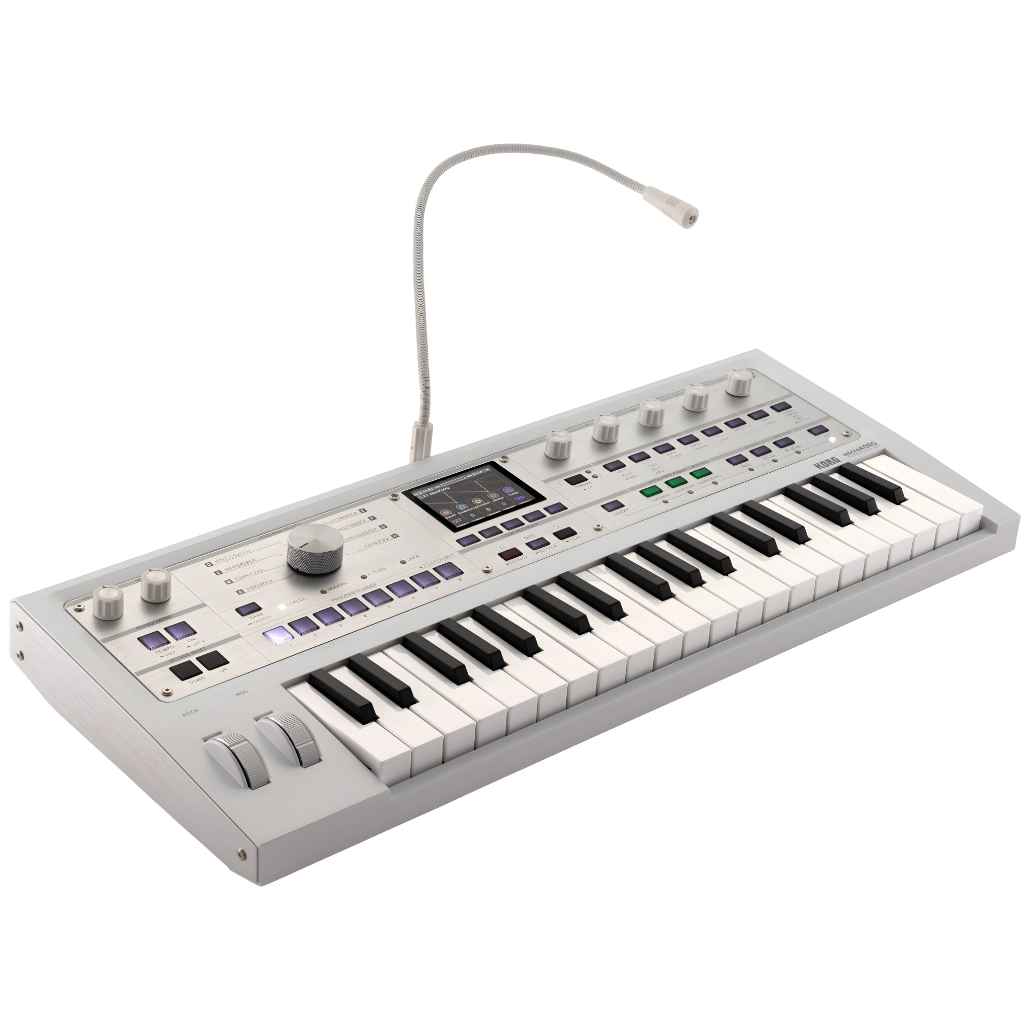 KORG microKORG 2 WH LTD - Teclado sintetizador profesional de modelado analógico de 37 teclas. Blanco - Tempo Shop