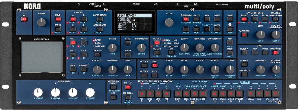 KORG multi/poly module - Sintetizador de modelado analógico - Tempo Shop