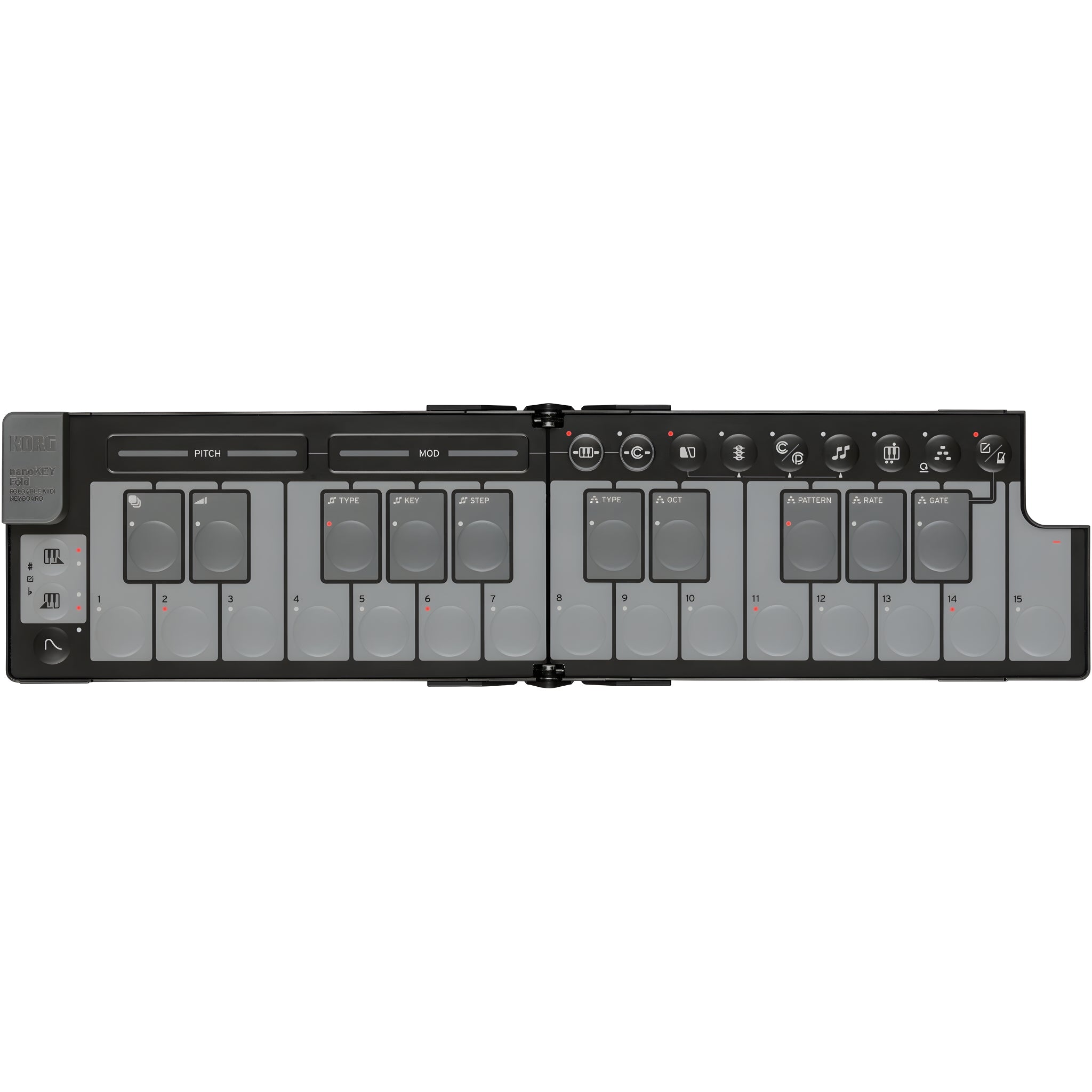 KORG nanoKEY Fold BLACK - Teclado maestro plegable. Negro - Tempo Shop