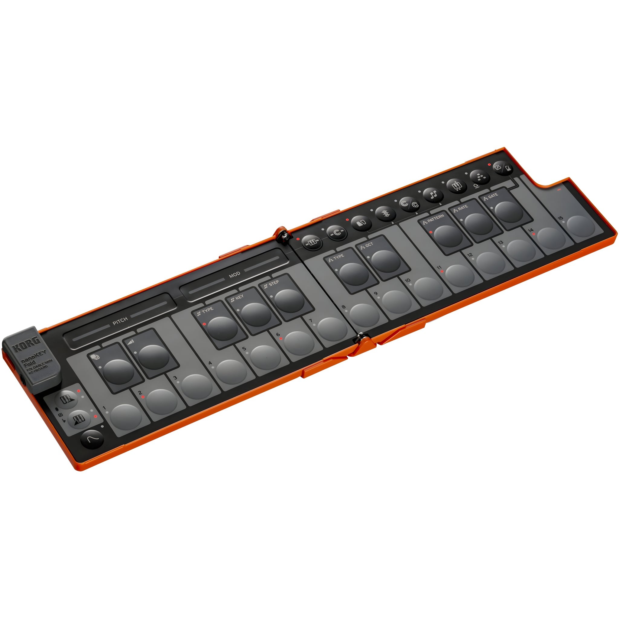 KORG nanoKEY Fold LAVA ORANGE - Teclado maestro plegable. Naranja - Tempo Shop