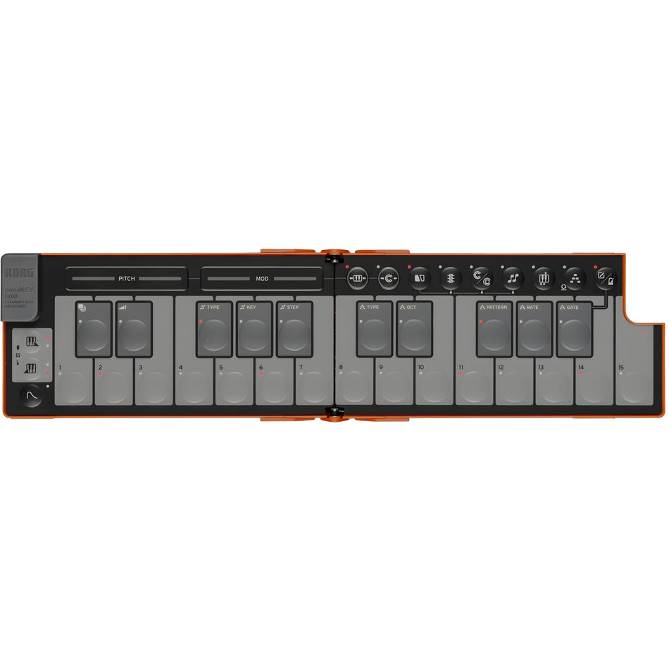 KORG nanoKEY Fold LAVA ORANGE - Teclado maestro plegable. Naranja - Tempo Shop