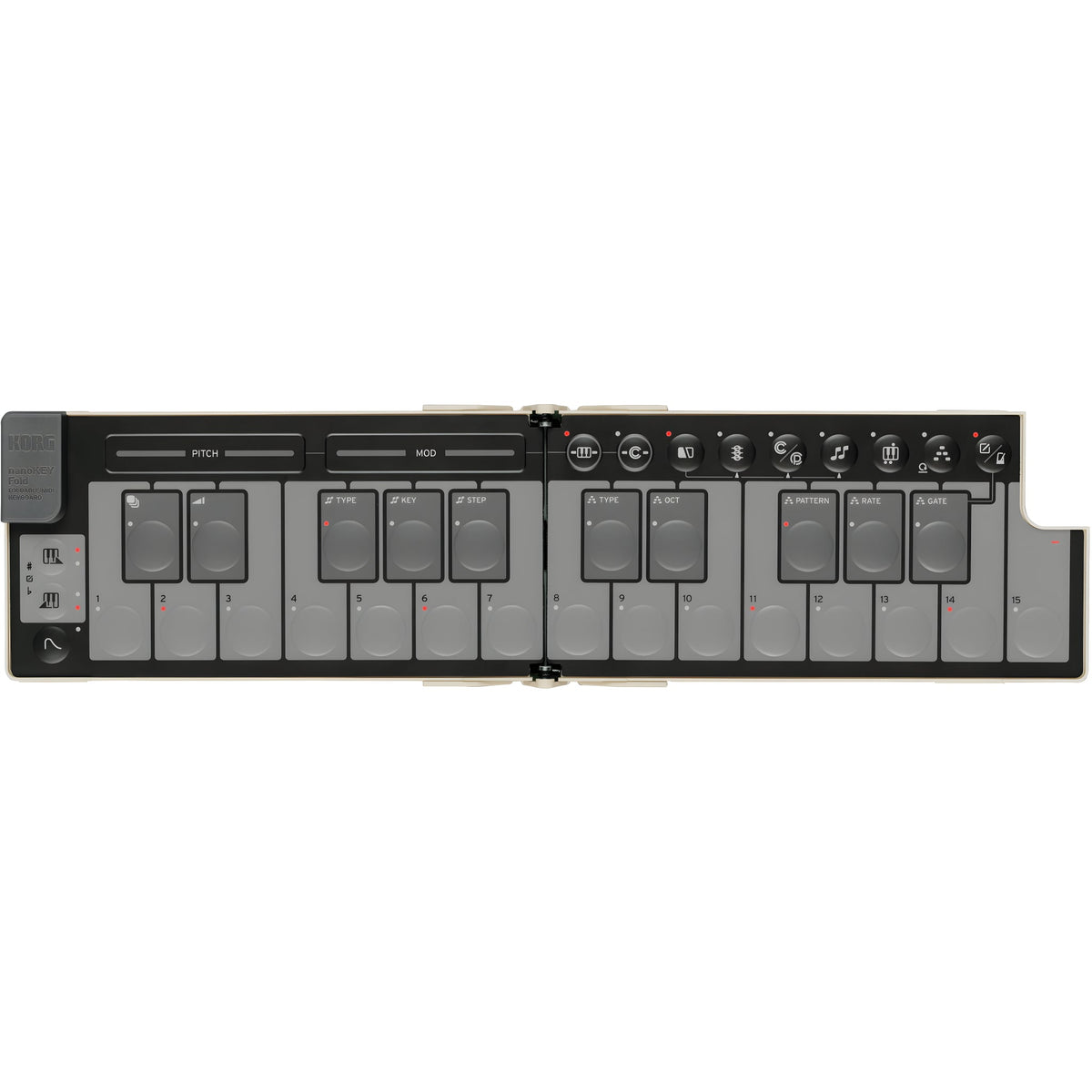 KORG nanoKEY Fold SAND BEIGE - Teclado maestro plegable. Beige - Tempo Shop