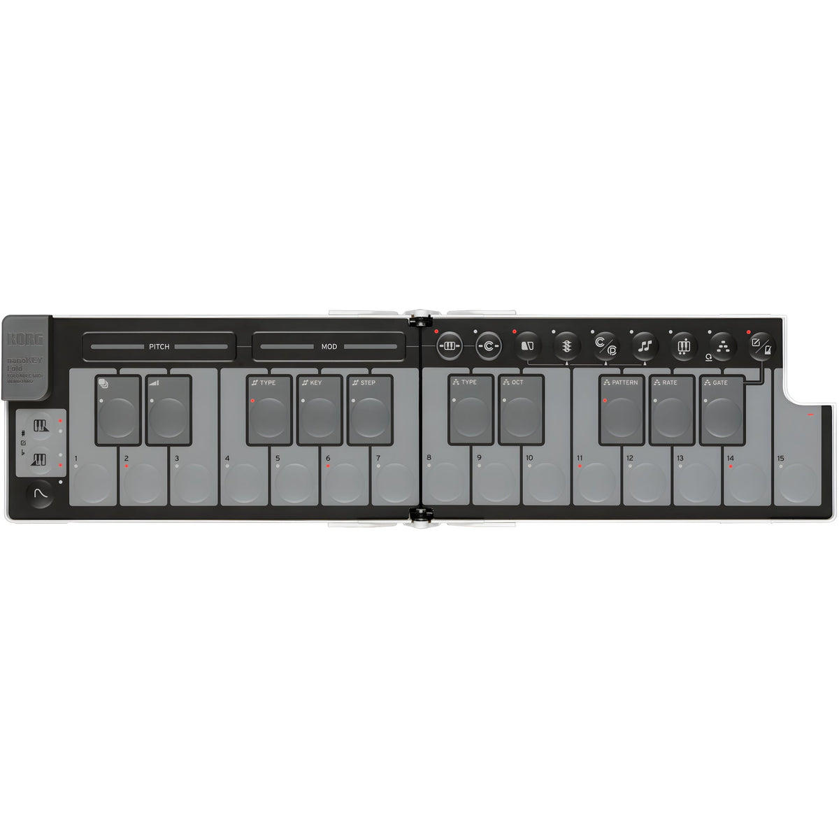 KORG nanoKEY Fold WHITE - Teclado maestro plegable. Blanco - Tempo Shop
