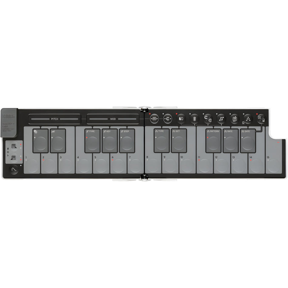 KORG nanoKEY Fold WHITE - Teclado maestro plegable. Blanco - Tempo Shop