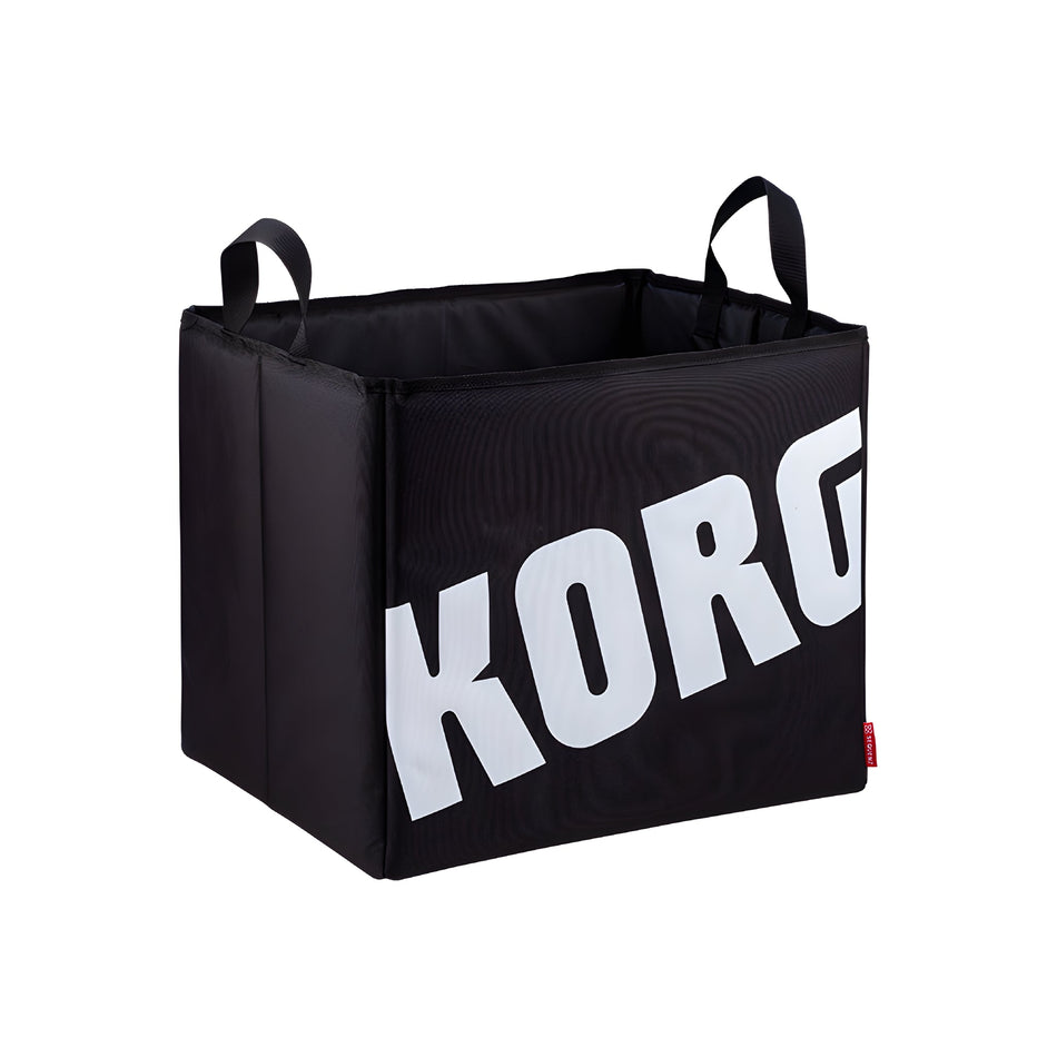 KORG SEQUENZ RC - L - WH - Caja de almacenamiento de hasta cien vinilos de 12 pulgadas (tamaño LP). Logotipo blanco - Tempo Shop