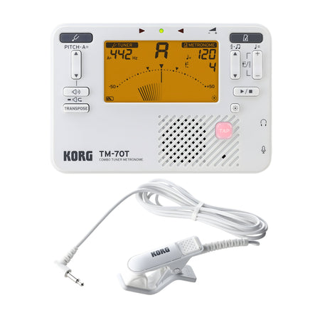 KORG TM - 70C WH - Afinador y metrónomo combinados. Blanco - Tempo Shop