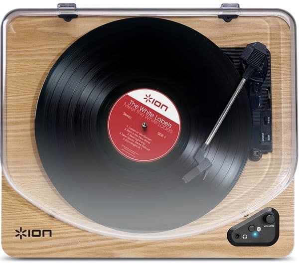 ION Audio Air LP WDXEU - Tocadiscos todo en uno con altavoces estéreo integrados con Bluetooth - Madera