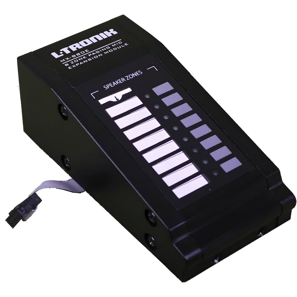 L - TRONIK MX - 880E - Módulo expansor de 8 zonas para ampliar la selección de zonas del microfónico MX - 880M - Tempo Shop