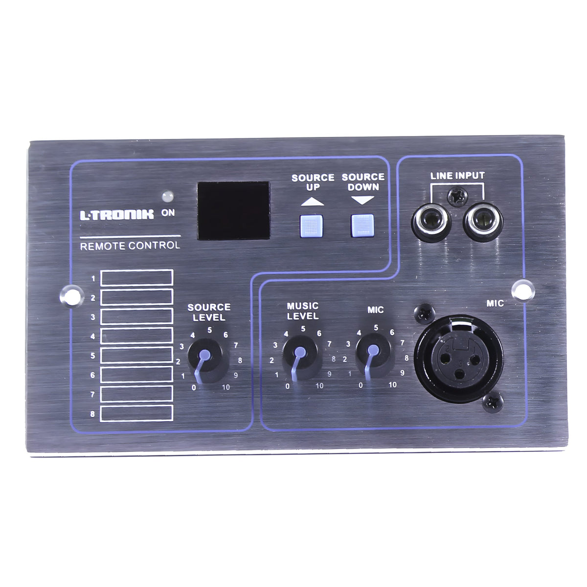 L - TRONIK MX - 883 - Control de volumen, selección de zona, 1 entrada de línea y 1 entrada de micrófono para matriz MX - 880 - Tempo Shop