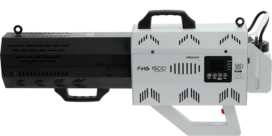 Algam Lighting FMG 1500 - Máquina de Humo Portátil Tipo Cañón 1500W con LEDs RGBA