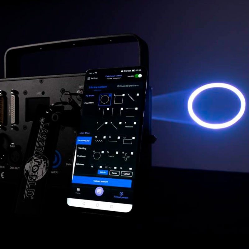 Laserworld CUBE 1 - Sistema Láser RGB de 1W con Control por Aplicación Móvil - Tempo Shop