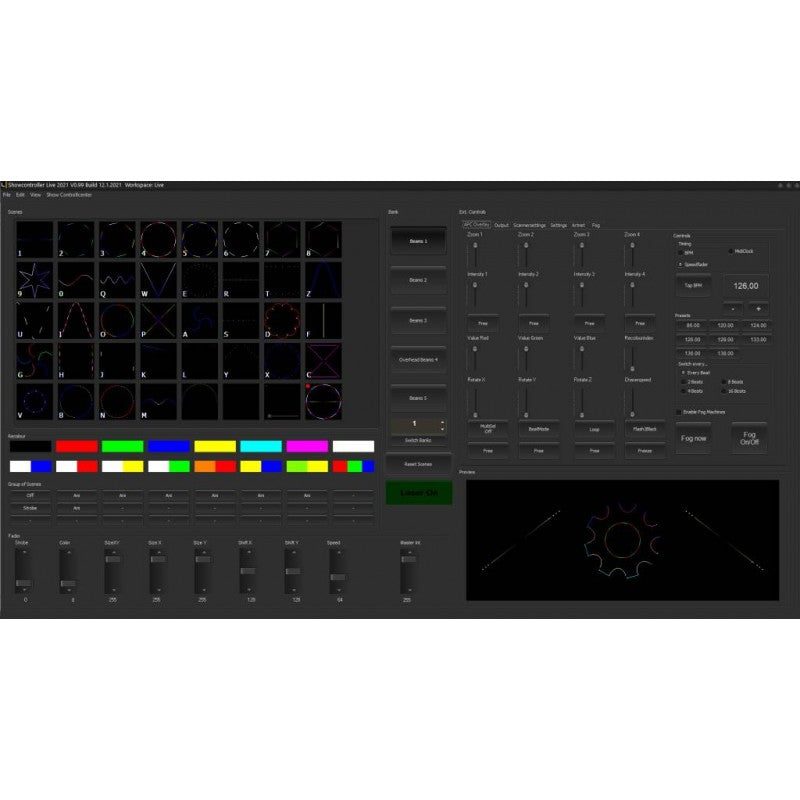 Laserworld SHOWCONTROLLER PLUS - Software Profesional para Control de Espectáculos Láser y Multimedia