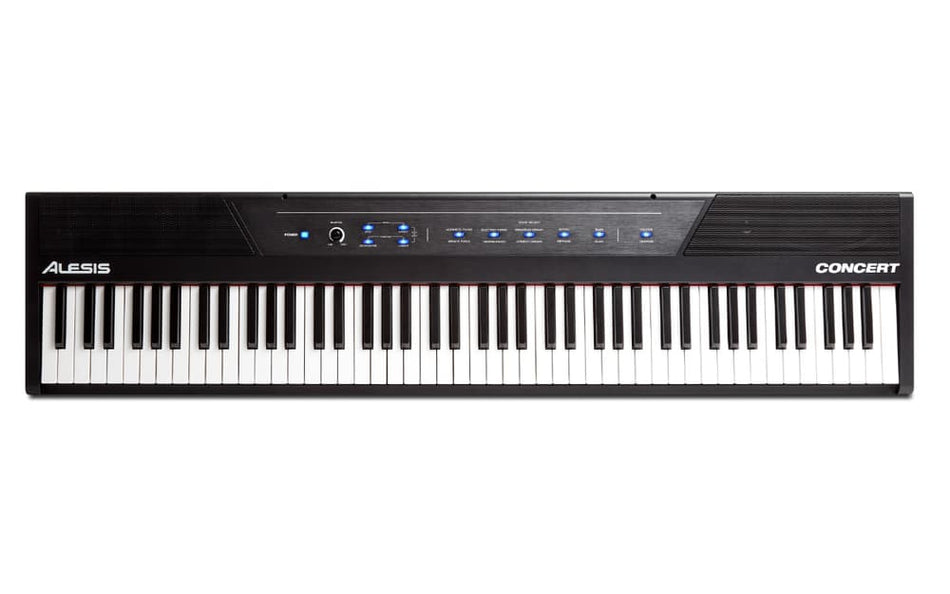 Alesis CONCERT – Piano digital de 88 teclas semi-contrapesadas con USB-MIDI y altavoces integrados