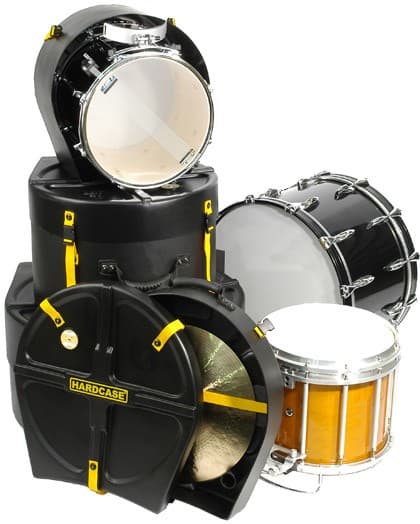 Hardcase HNMT16H12 - Estuche rígido para tambor tenor de banda 16"×12" (compatible Premier Professional, con ruedas)