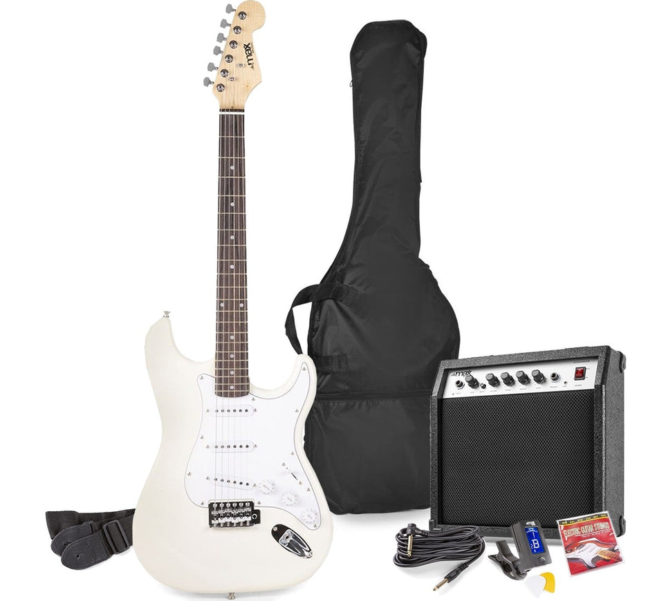Max GigKit - Conjunto Guitarra Eléctrica Blanco - Tempo Shop