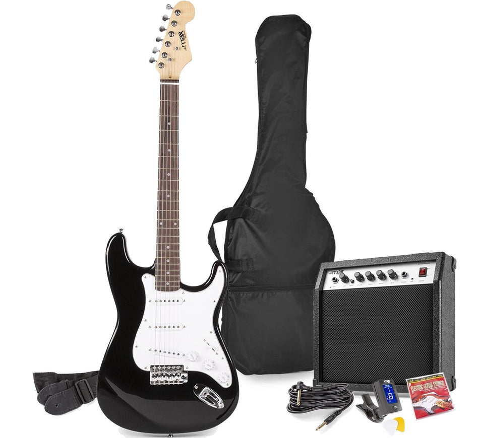 Max GigKit - Conjunto Guitarra Eléctrica Negro - Tempo Shop