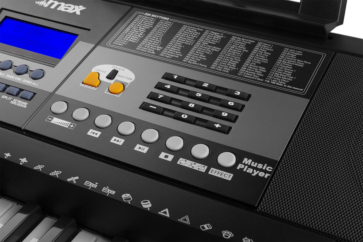 Max KB3 - Teclado Electrónico de 61 teclas con respuesta al tacto - Tempo Shop