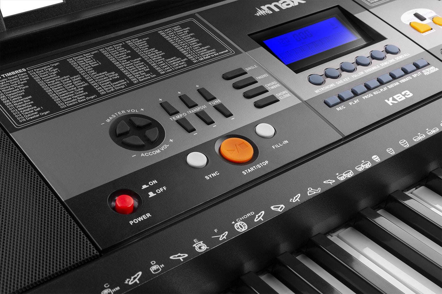 Max KB3 - Teclado Electrónico de 61 teclas con respuesta al tacto - Tempo Shop