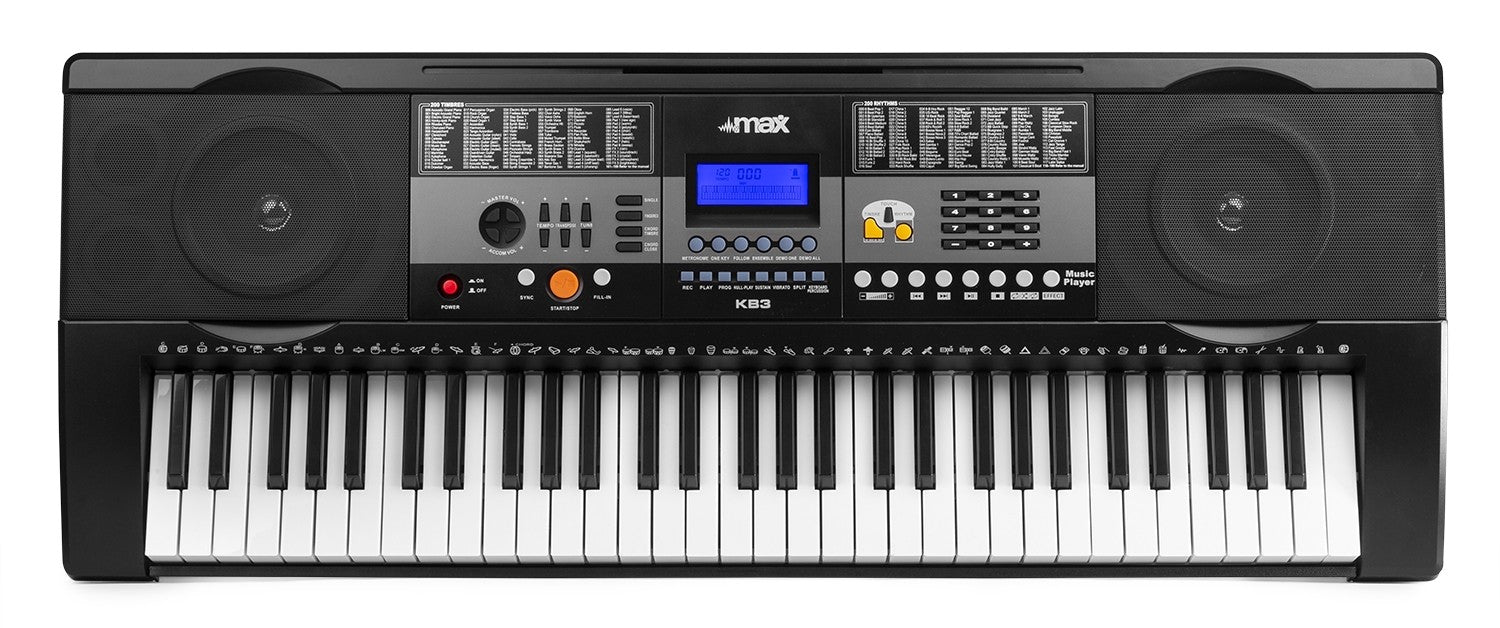 Max KB3 - Teclado Electrónico de 61 teclas con respuesta al tacto - Tempo Shop