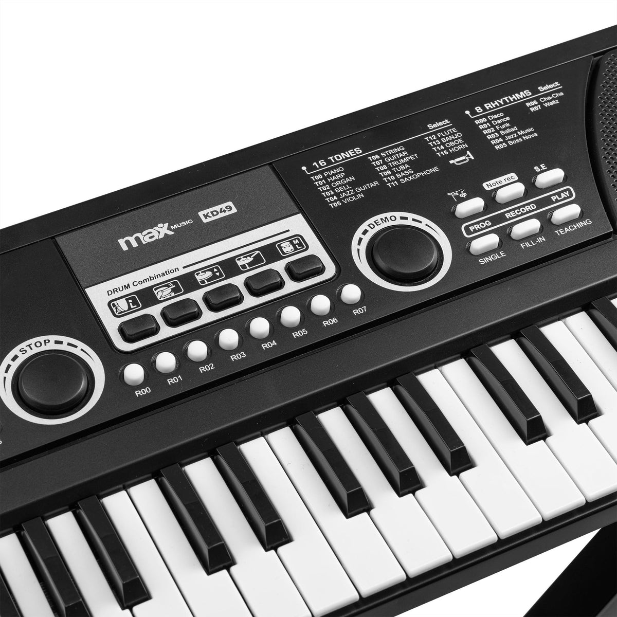 Max KD49 - Teclado Electrónico 49 Teclas con Batería - Tempo Shop