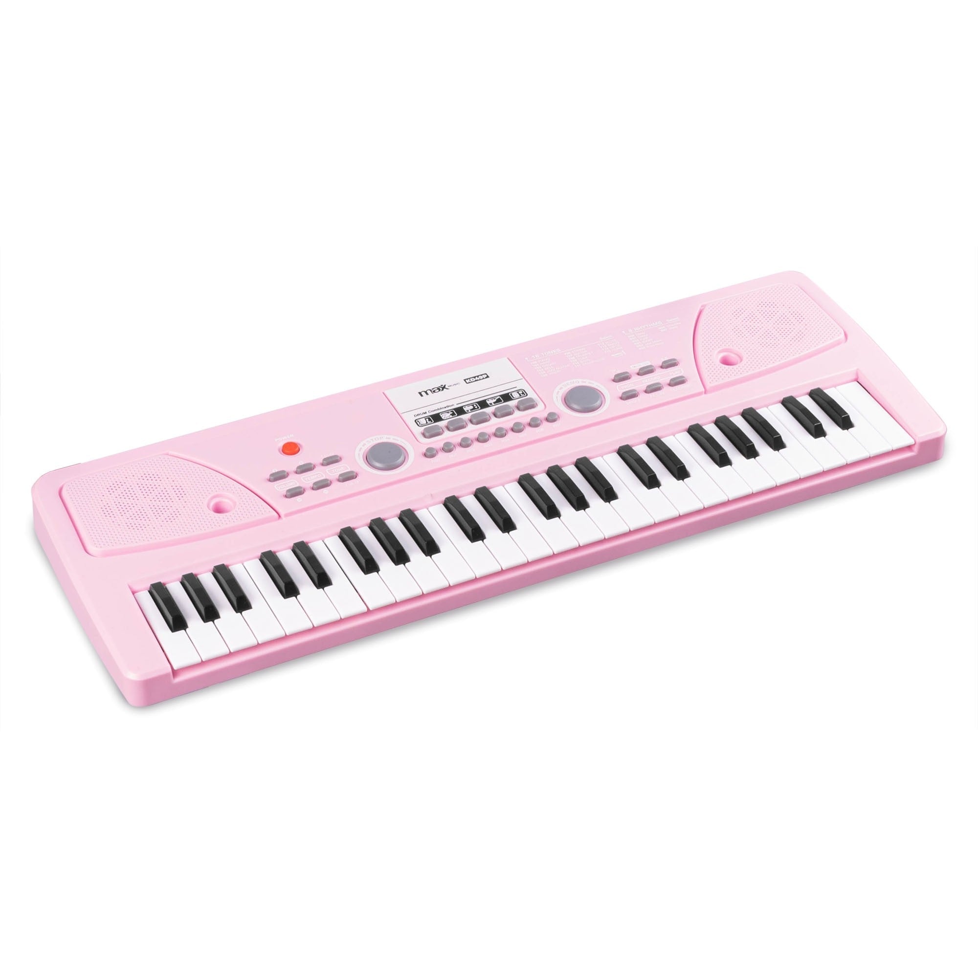 Max KD49P - Teclado Electrónico 49 Teclas con Batería Rosa - Tempo Shop