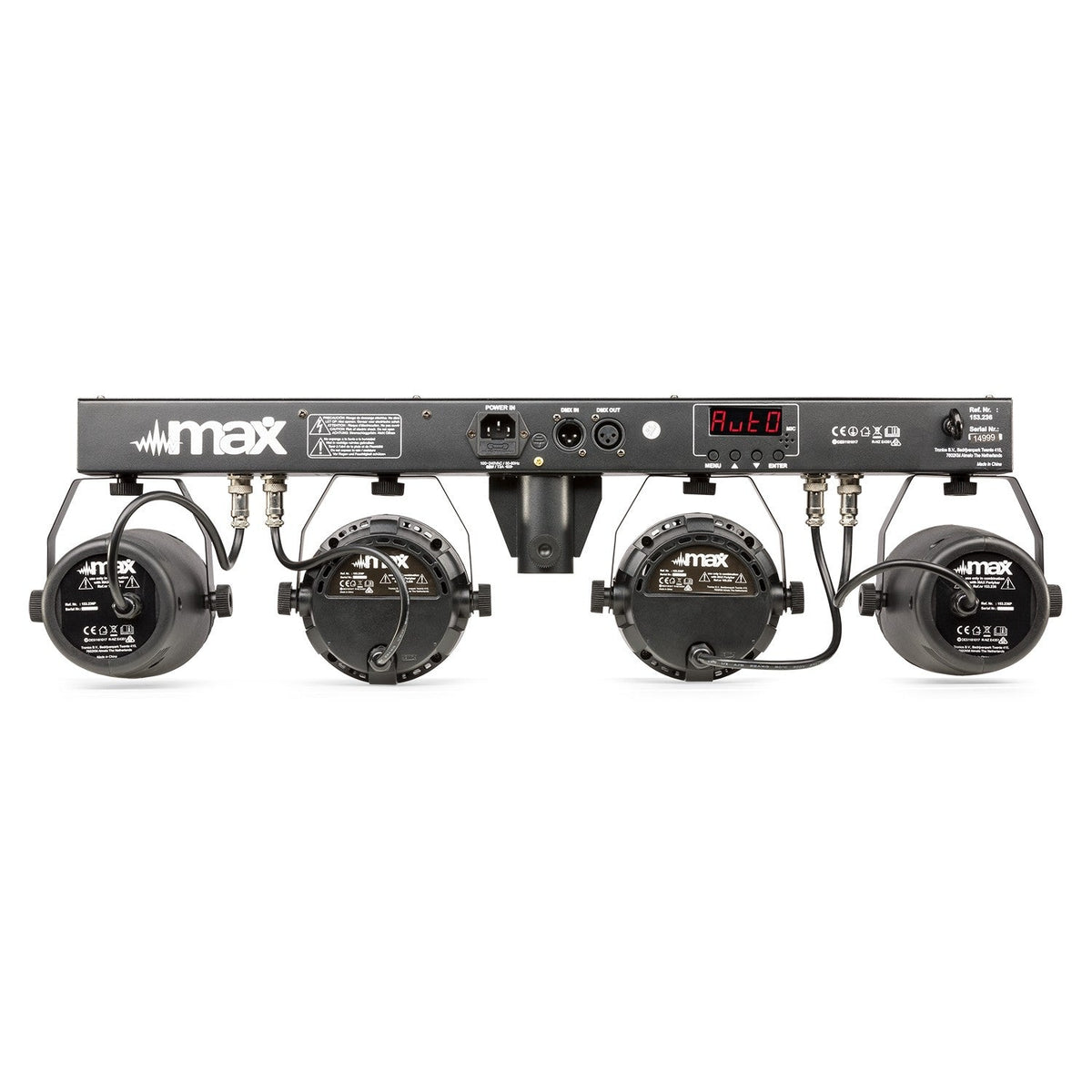 Max PartyBar1 - con 2 Focos PAR + 2 Jellymoon RGBW - Tempo Shop